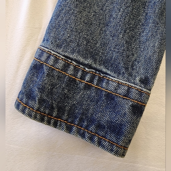 Five CM Men's Denim Blue Jean Shirt Snap Front Shacket, Size Small - Picture 13 of 15